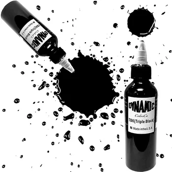 

2020 new edition dynamic triple black pigment tattoo 120ml tattoo pigment ink dark wind color tattoo black tattoo