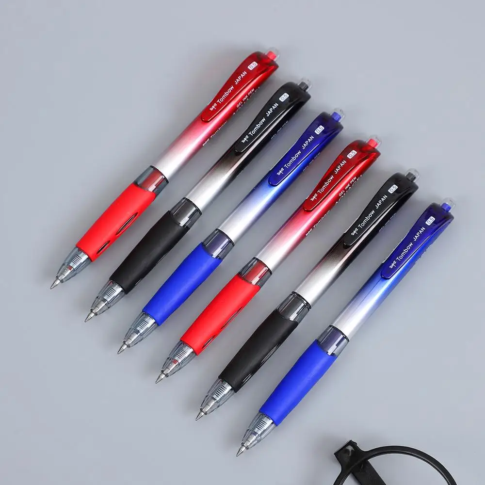 1 шт., 0,5 мм, TOMBOW, простая гелевая ручка, гладкое письмо, черный, синий, красный цвет, нейтральная ручка, Офисная деловая ручка, принадлежности