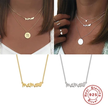 

Romad Fine Jewelry alphabet 925 Silver Sterling Necklace Fashion Pendant Chain Necklace Women collier femme collares mujer