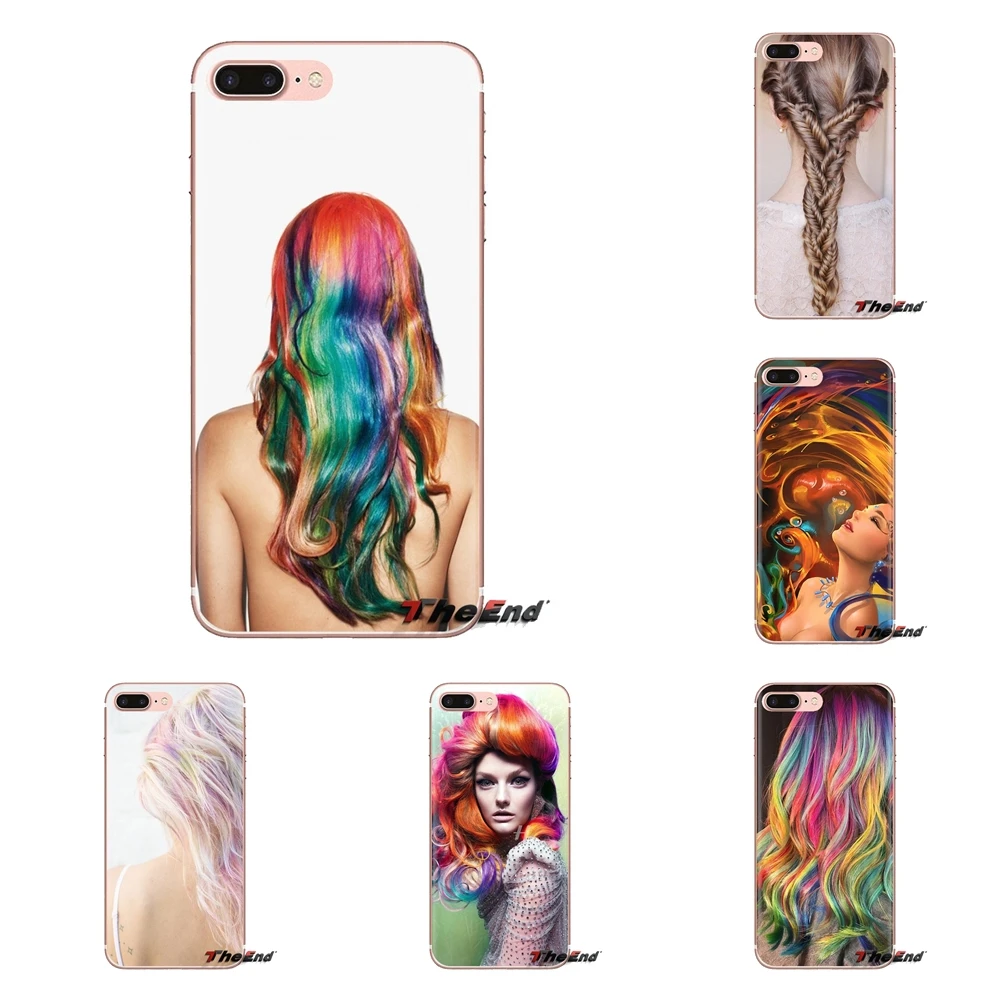 Для девочек стиль волос для samsung Galaxy S2 S3 S4 S5 MINI S6 S7 edge S8 S9 Plus Note 2 3 4 5 8 Coque Fundas
