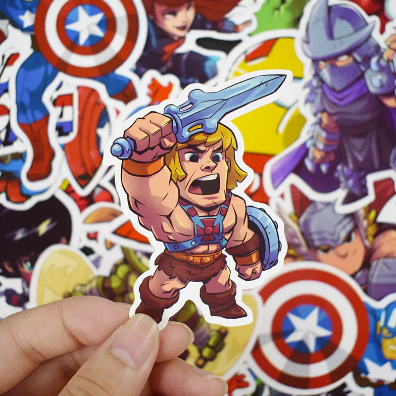100 шт. водонепроницаемые Мультяшные наклейки для ноутбука автомобиля мотоцикла