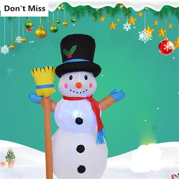 

Christmas Inflatable Christmas Snowman Air Mold Rotating Colored Lights 1.2 meters Christmas lights Courtyard Decorations