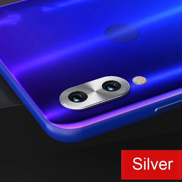 Серебристый Металлический защищающий чехол для камеры для Xiaomi Redmi Note 7 K20 чехол для Redmi Note 7 Pro Алюминиевый сплав задняя камера защитное кольцо - Цвет: Серебристый