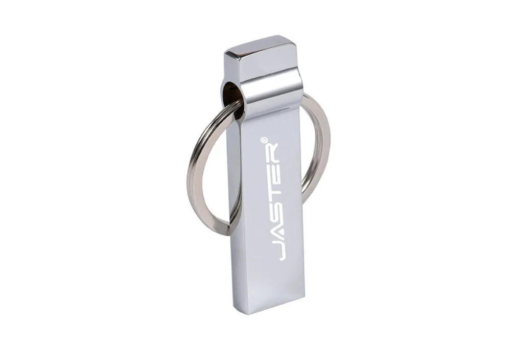 Металлический usb-накопитель JASTER из нержавеющей стали, флеш-накопитель USB, 64 ГБ, 32 ГБ, 18 ГБ, 8 ГБ, 4 Гб, USB 2,0, флешка с кольцом для ключей