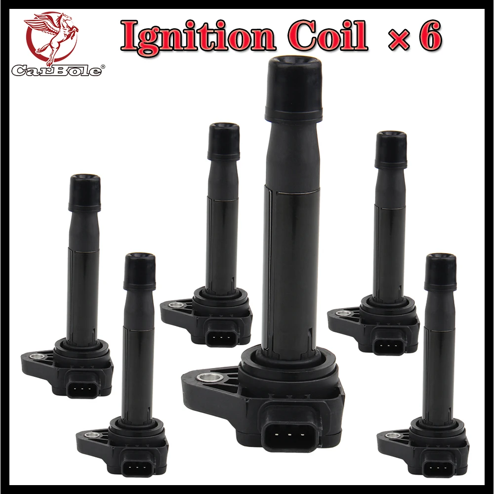 

6 упаковок катушек зажигания UF242 для Honda Pilot Accord Odyssey Acura MDX CL RL TL EX 3,0/3,2/3.5L 2002-2009, черная катушка зажигания
