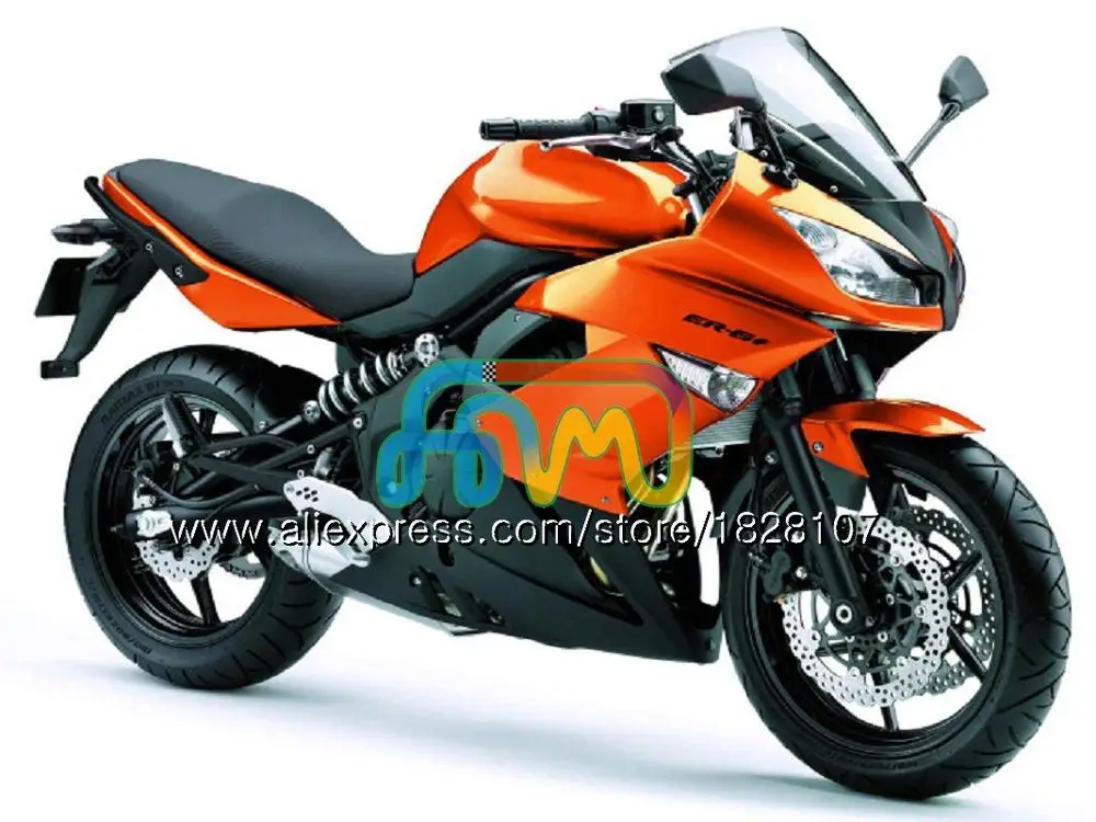 Красный горячее тело комплект для KAWASAKI 650R ER 6 F 650 R ER6 F 09-11 31BS. 28 ER 6F 650-R ER-6F ER6F 09 10 11 2009 2010 2011 обтекатель - Цвет: No. 8 Orange