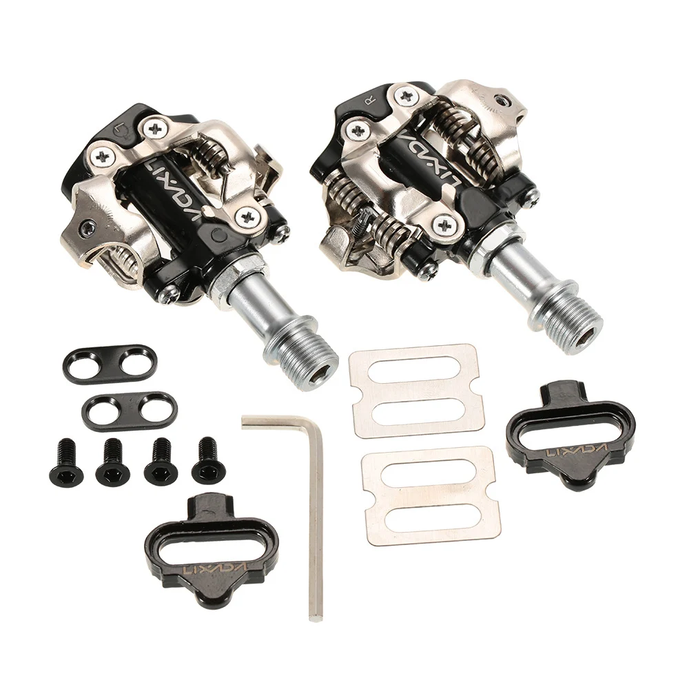 

Lixada Mountain Biking Casual Touring Mountain Clipless Pedals MTB SPD Clip-in Bicycle Pedals Cleats Clips