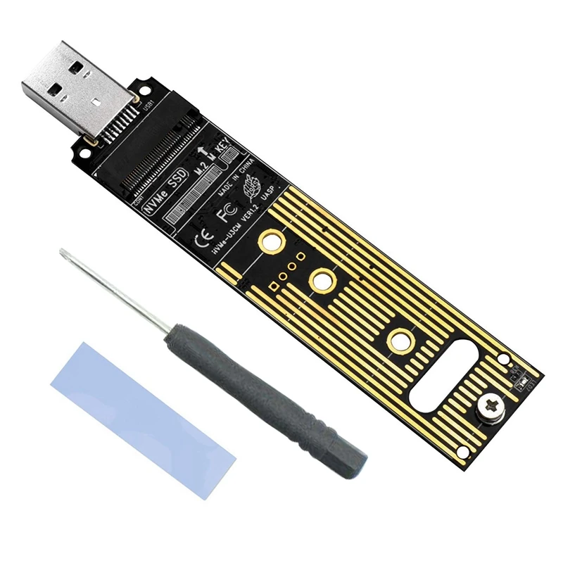 

Nvme To Usb3.0 Adapter Usb To M2 Ssd Key M Card High Performance 10 Gbps Portable for Windows Xp / 7/8 / 10, Mac Os
