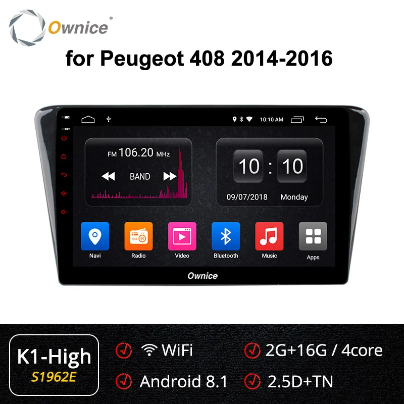 Ownice k3 k5 k6 Octa core Android 9,0 автомобиля радио плеер gps navi для peugeot 408 2 Гб Оперативная память 32GB 4G DSP 360 Pano Оперативная память a - Color: S1962 K1-High