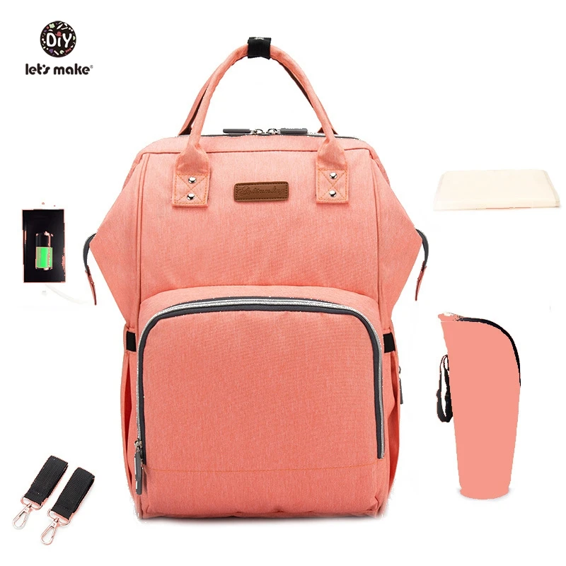 

Let'S Make 1Pc Mummy Bag Multi-Function Large Capacity Shoulder Mummy Bag Bag On A Stroller Diaper Bag Backpack