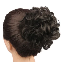 Soowee синтетические вьющиеся волосы шиньон Бун валик-бублик клип в шиньоны Женские Эластичные аксессуары для волос повязка для волос