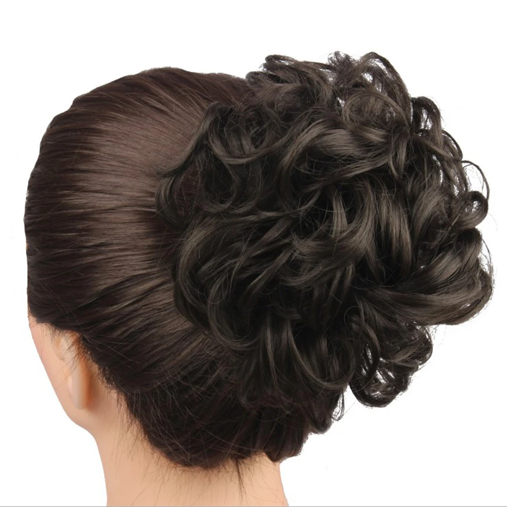 

Soowee Synthetic High Curly Hair Chignon Hair Bun Donut Roller Clip In Hairpieces Women's Hair Accessories Elastic Hairband
