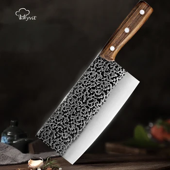 

Chef Knife 7 inch Chinese Kitchen Knives Meat Fish Vegetables Slicing Knife 7CR17 440C High Carbon Hand-made Chopping Cleaver