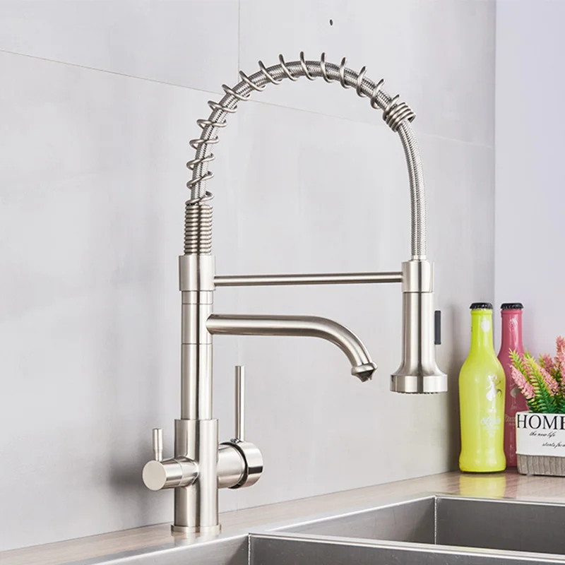 Grifo De Cocina Grifo Monomando De Pared Negro, Grifo Para