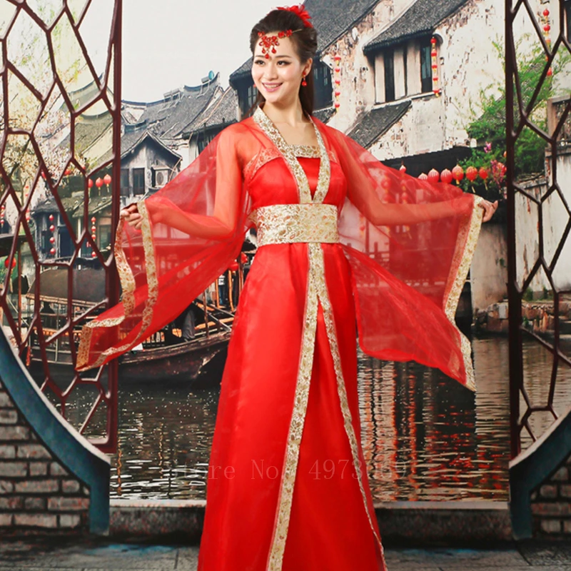 12 цветов, женское ретро платье Hanfu, традиционное китайское древнее классическое платье для танцев, элегантный Сказочный праздничный костюм для фотосъемки - Цвет: Color1