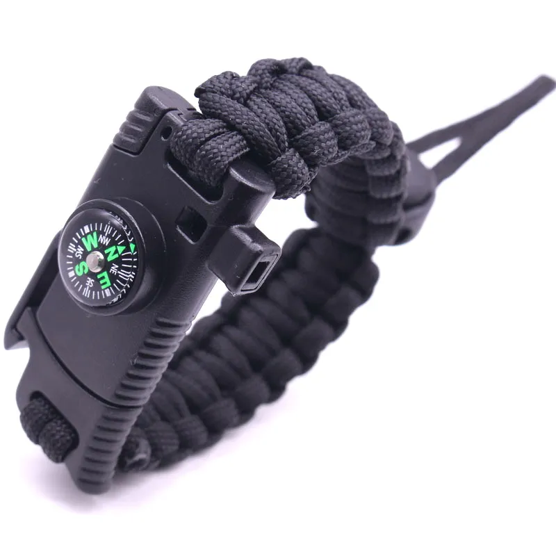 Adjustable Camping Hiking Emergency Tactical Survival Braided Rescue Umbrella Rope Outdoor Bracelets Parachute Cord 20-28.5CM | Украшения и