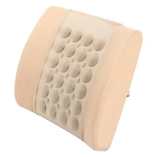 Регулируемое Электрическое Массажное автомобильное сиденье мягкая губчатая подушка для поддержки поясницы Подушка Автомобильная carros автомобильные аксессуары - Название цвета: Beige