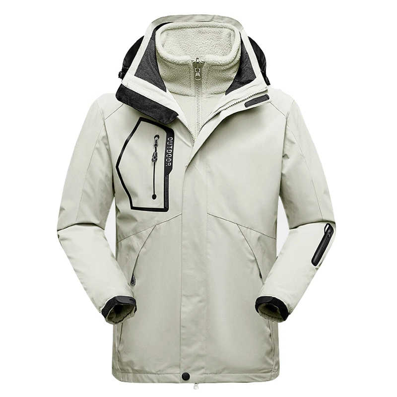 Chaquetas de esquí 2 en 1 para hombre, ropa impermeable para snowboard, chaqueta de esquí, ropa deportiva para nieve, chaqueta acampar y senderismo|Chaquetas de - AliExpress