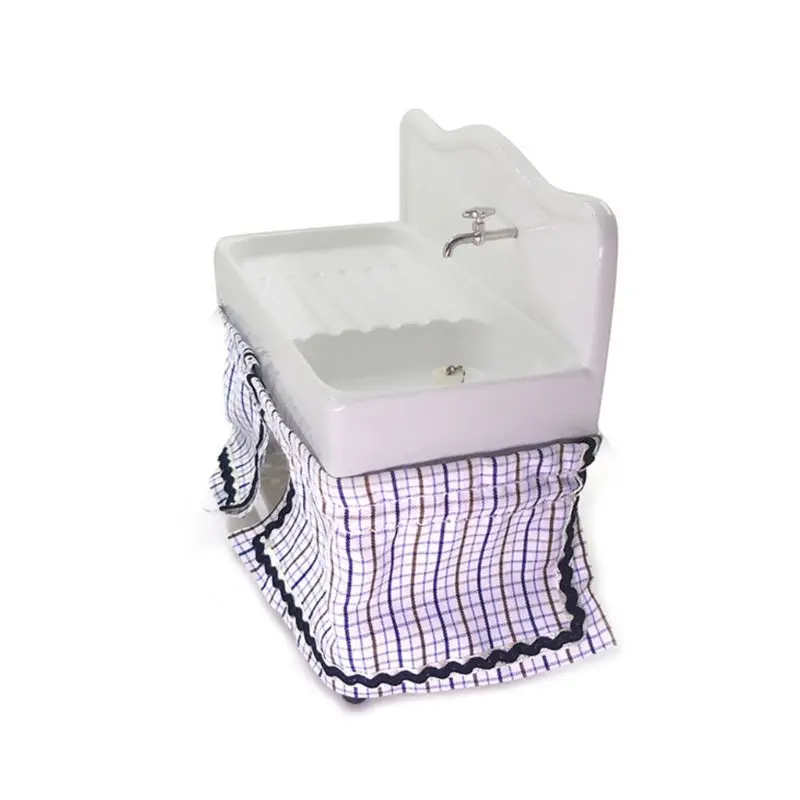 Simulation Miniature Furniture Toys 1/12 Dollhouse Miniature Hand Wash Basin Sink Furniture Bathroom Decor Kids Toy