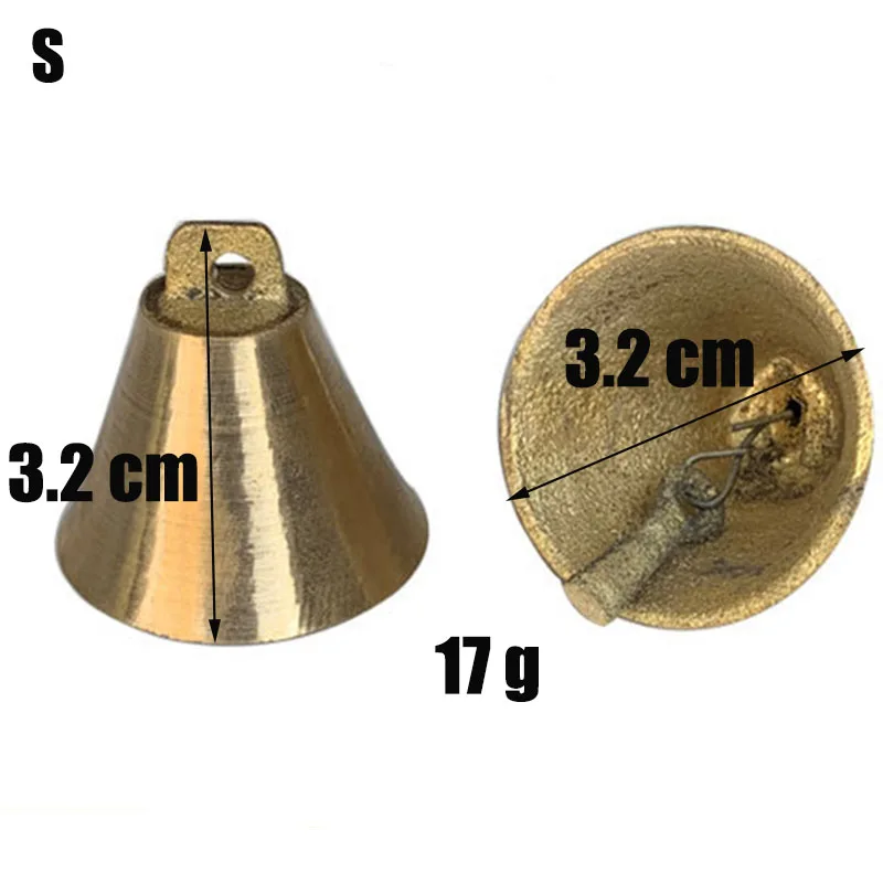 3.2 cm Wind Chime Гонг-колокол 2 шт. подвесное Рождественское украшение в виде колокольчиков подвеска ветряные колокольчики металлический античный медный рожок Колокольчик для двери дома - Цвет: 3.2 cm