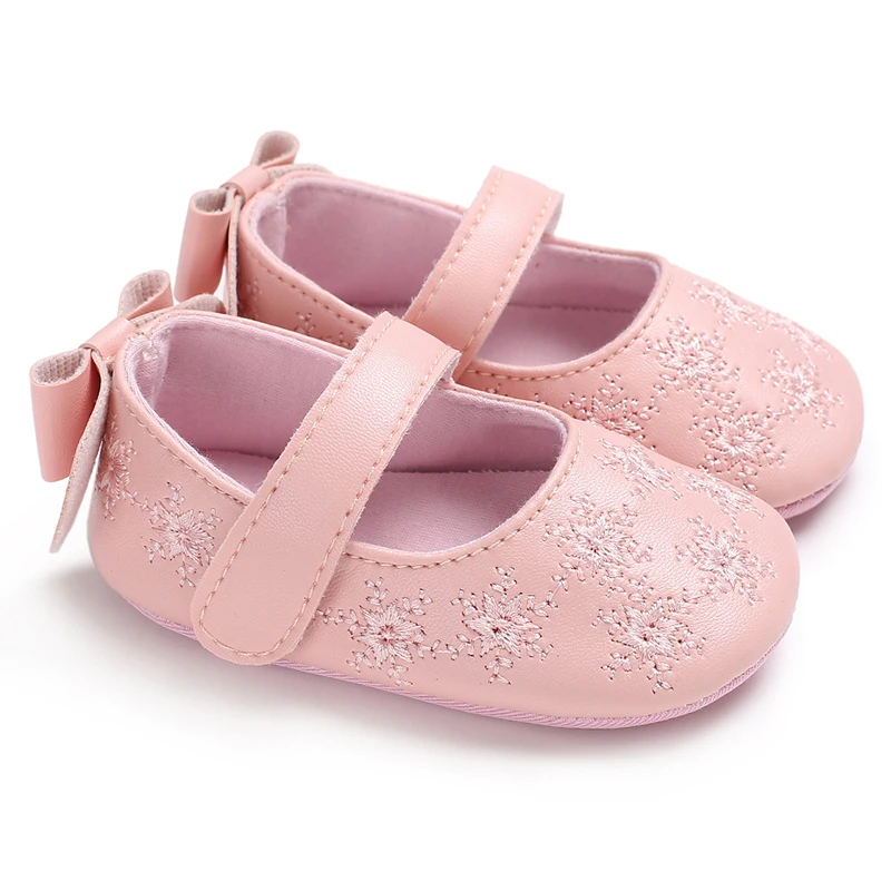 Newborns Fashion Solid Color Casual Shoes Princess Shoes Soft-soled Sneakers 0-18 Months Baby Bed Shoes Baby Walking Shoes