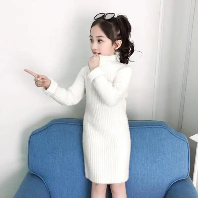 【yuki】 衣服セット 3-12 Years 2020 Spring Autumn Winter Girls Sweater Dress