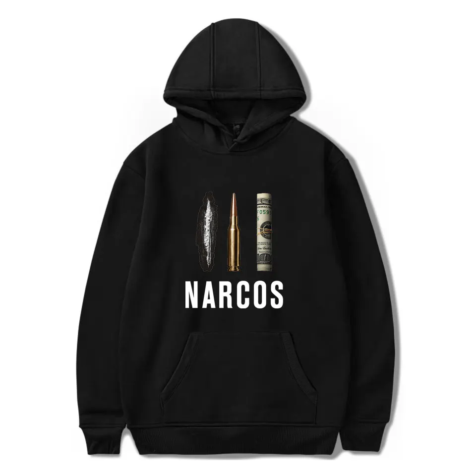 Толстовки Narcos с капюшоном Пабло на весну и осень модная брендовая одежда