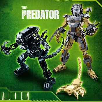 

Lepinblock Movie Alien Vs Predator Warrior Armored Vehicle Helicopter Star Wars Building Block Model Toys for Children Kids Gift