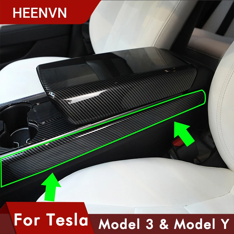 Heenvn Model3 Автомобильная боковая накладка из углеродного волокна ABS для Tesla модель 3