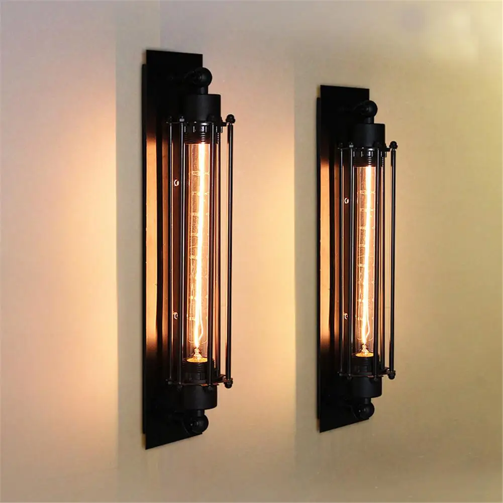 

Industrial Retro LED Wall Light Lampshade Flute Shape Iron Vintage Wall Lamp Cover For Bedroom Hotel Staircase Lamp Hallway