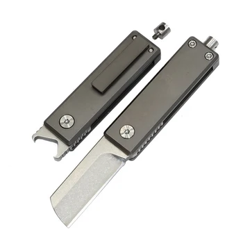 

Outdoor Knife Multi-functional Pound Maker Titanium Alloy S35VN Powdered Steel Mini Small Razor