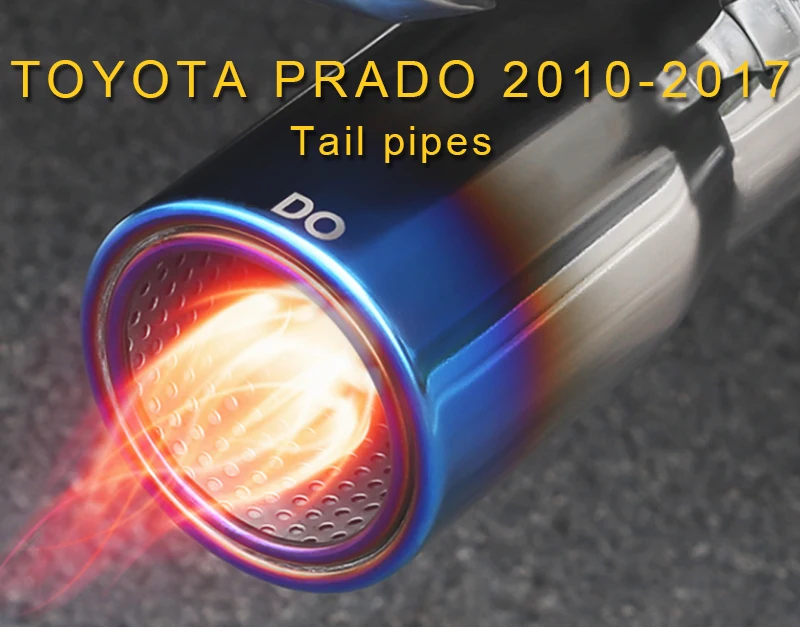 Carманго для Toyota Prado 2010-2019 автомобильный Стайлинг выхлопная труба, глушитель рамка Крышка отделка стикер внешние аксессуары