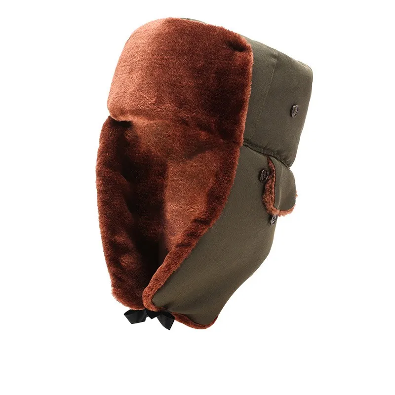 Зимняя теплая и ветрозащитная шапка Lei Feng, утолщенная мужская шапка для верховой езды, плюс бархат, хит