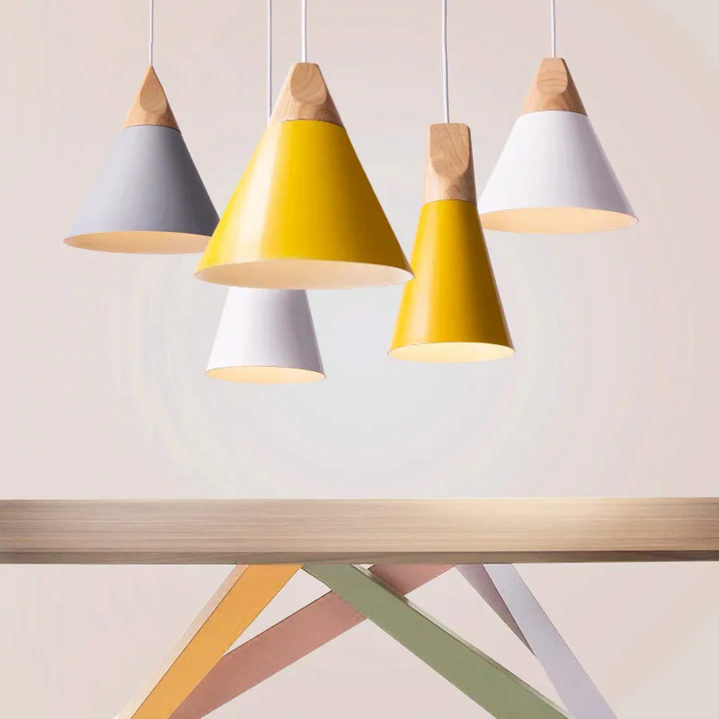 Comprar Luces colgantes Lustres Abajur lámpara colgante luminaria lámpara colgante colorida de aluminio pantalla de la lámpara para la iluminación del hogar comedor Lampsha