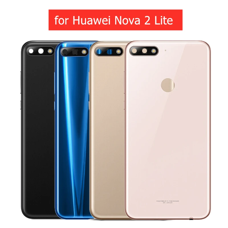 Для Huawei NOVA 2 Lite Задняя крышка батареи задняя крышка корпус ПК Дверь камера стекло объектив Ремонт Запасные части