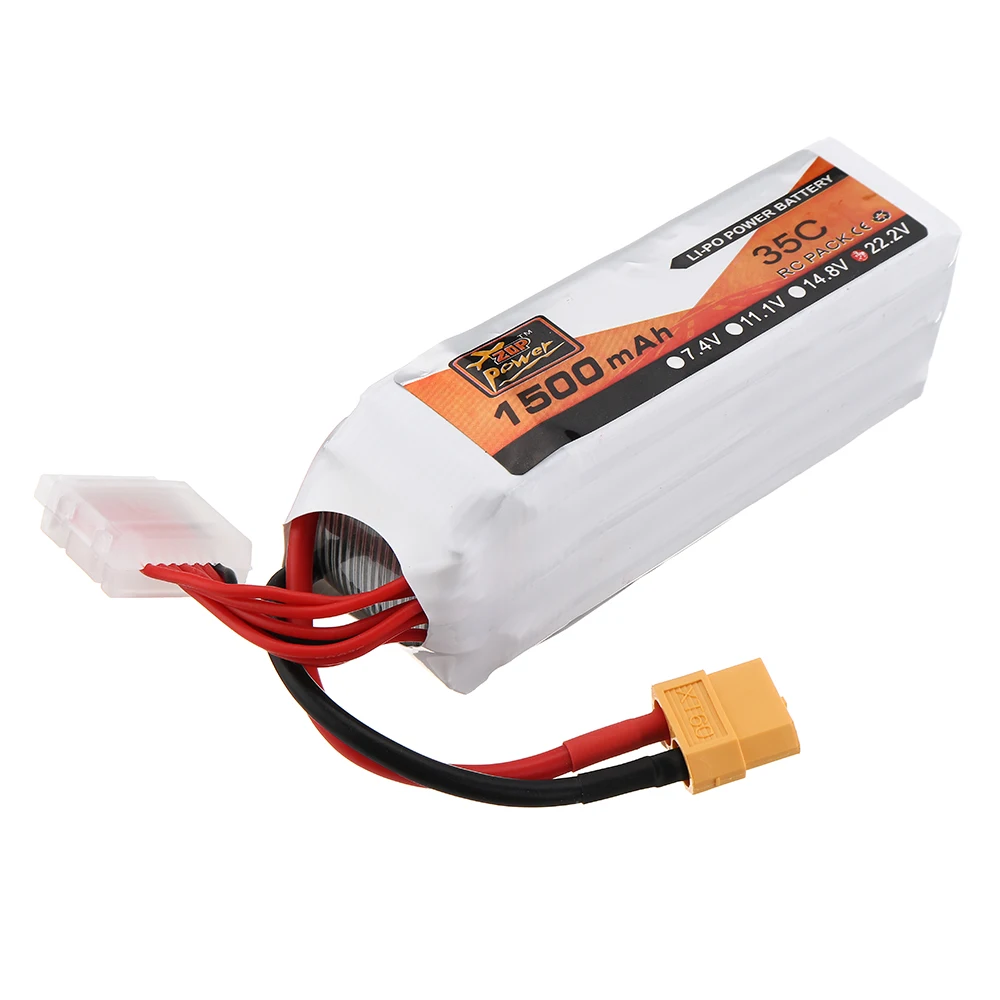 ZOP мощность 22,2 в 1500 мАч 35C 6S Lipo батарея XT60 Разъем для RC Квадрокоптер самолет вертолет автомобиль