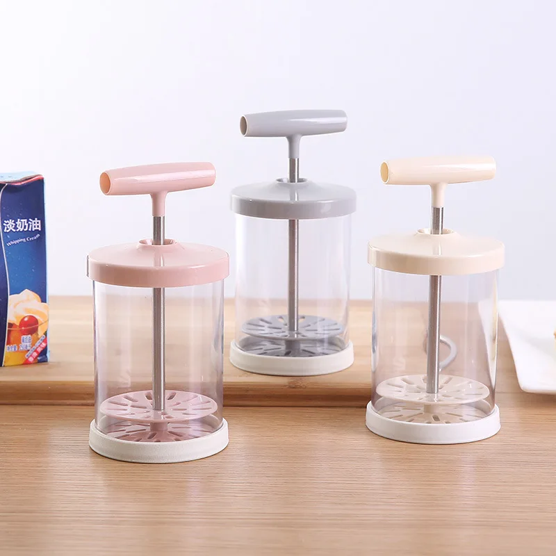 Manual Milk Frother Foam Maker Coffee Milk Double Mesh Milk Creamer Foamer K1140 E