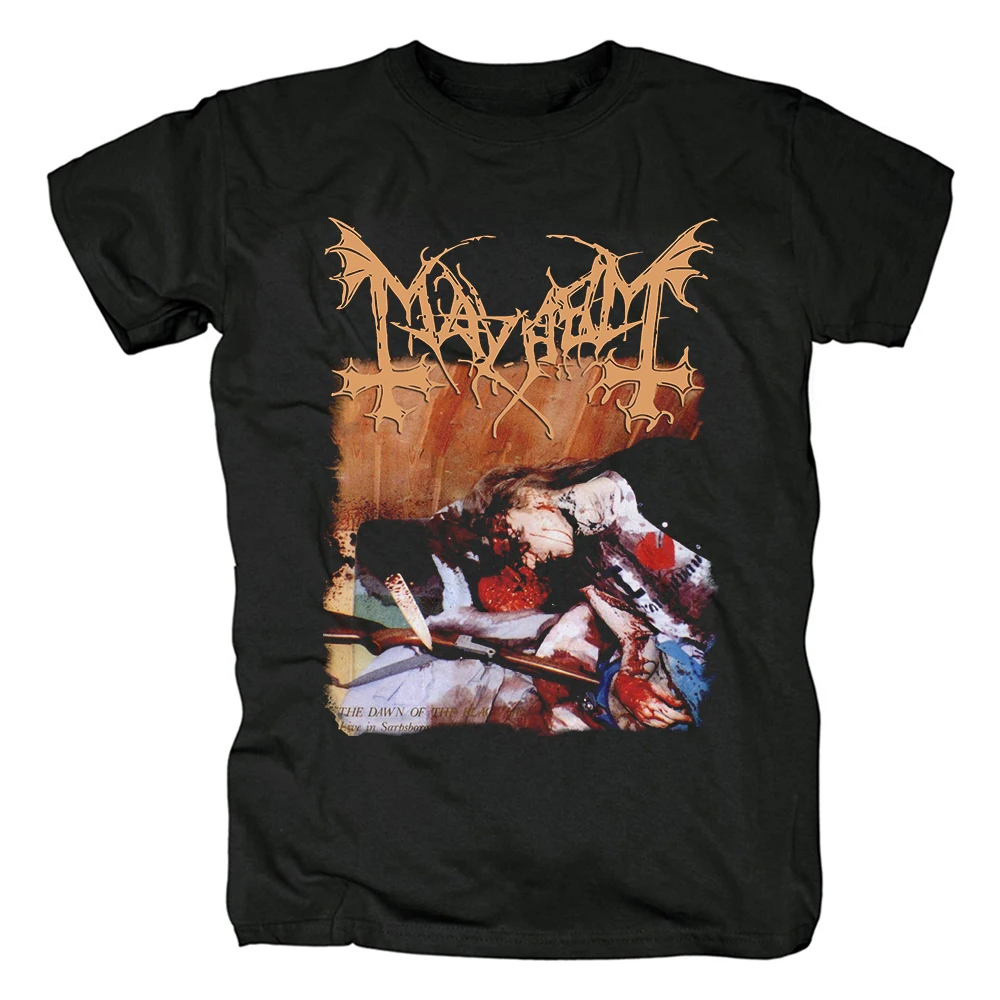6 7 дизайнов норвежская группа Mayhem Camiseta рок брендовая рубашка 3D череп фитнес Hardrock тяжелый черный металл хлопок Панк Смерти - Цвет: 6