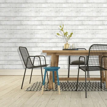 

White Peel and Stick Wood Wallpaper Self Adhesive Contact Paper Decor Removable