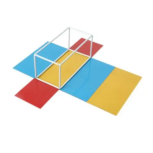 Quadrangular Prism Магнитный раскладной геометрический твердый shapeCube Призма 3D плоское обучение сравнение математические игрушки для детей Новинка - Цвет: Quadrangular Prism