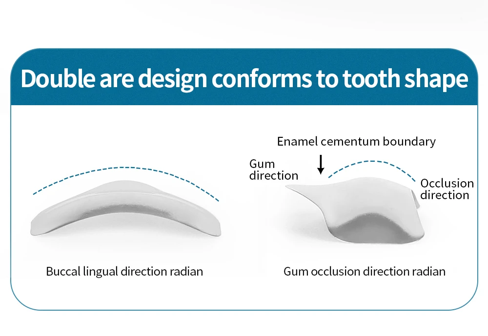 50 Teile/schachtel AZDENT Dental Metall Matrizen Schnitt Konturierte Matrix Nachfüllen Bilden Blatt Harz Klemmen Trennring Zahnmedizin – Detail 3