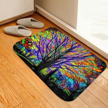 

Soft 40*60cm Bathroom Flannel Carpet Anti-Slip Door Floor Staircase Area Rug 6Style Landscape picture Tapete for Living Room D30