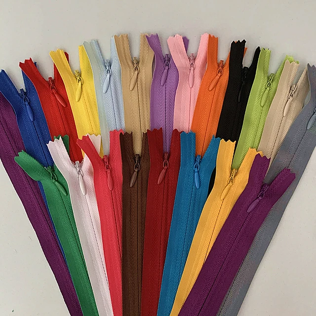 8 Colors Mixed 70CM Nylon Invisible Zippers For Sewing Pillow