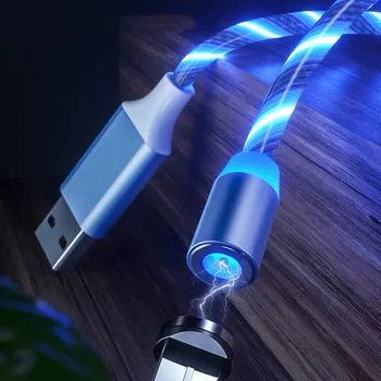 

2M Magnetic USB Cable 2.4A Fast Charging Micro USB Type C Cable For Type-C iOS Android Pro Magnet Charger Mobile Phone Cable