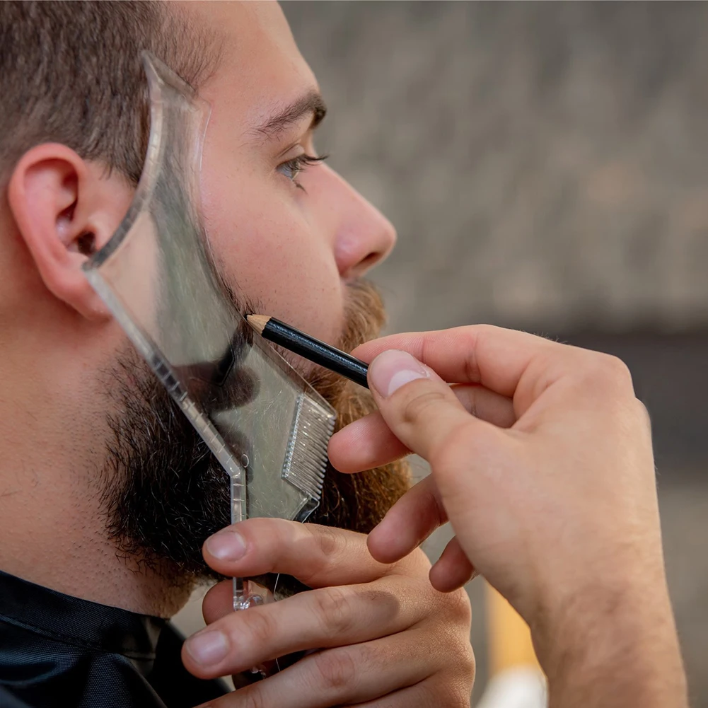 Шаблон для придания формы бороде мужчин расческа стрижки бороды инструмент