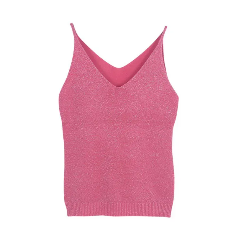 Watermelon Red Хит, модная летняя разноцветная однотонная трикотажная Женская жилетка без рукавов, приталенная безрукавка, Новинка - Цвет: Watermelon Red