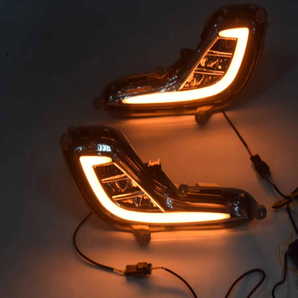 Для hyundai Accent Solaris 2012 2013 Led Drl Дневной ходовой светильник передний бампер для вождения противотуманная фара Дневной светильник головной светильник