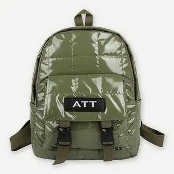 

Autumn and Winter New Korean Boom Fashion Jacket Space Cotton Air Bag Backpack Pure Color Casual Women School Shoulder Bag