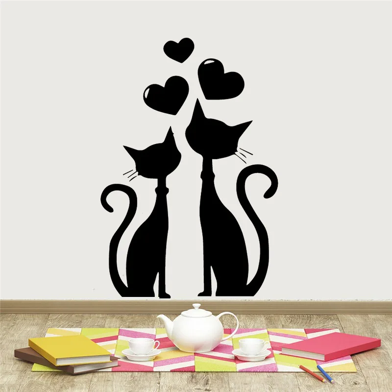 

Decortion Of Love cat Vinyl Wallpaper Roll Furniture Decorative Living Room For Children Room Vinyl Art Sticker Decals