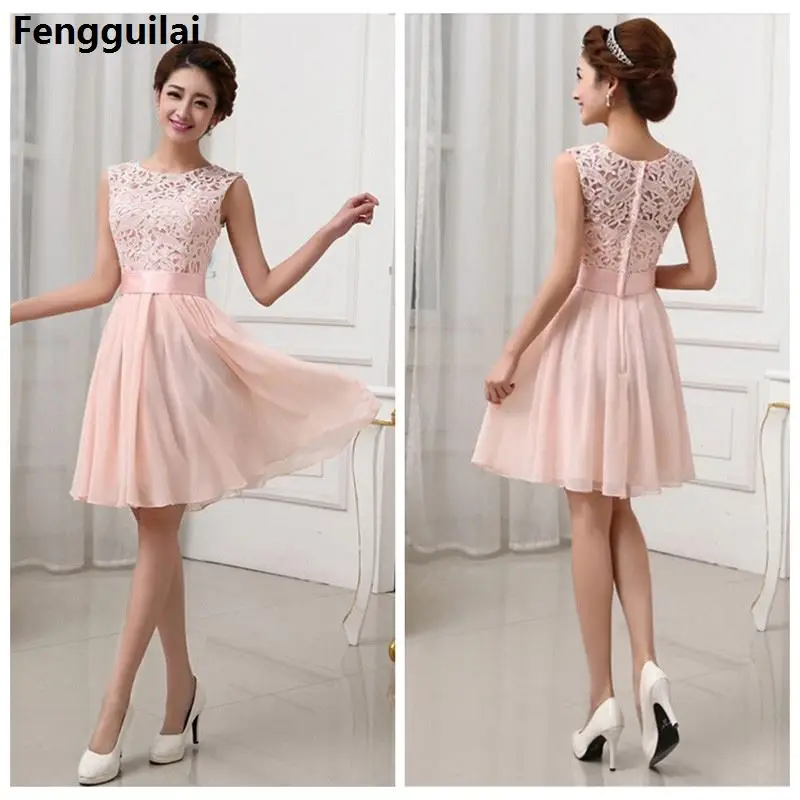 

Sexy Women Lace Short Mini Dress Sleeveless Elegant Dress Cocktail Party Chiffon Pleated Solid